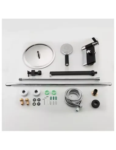 Душевая система с изливом Gappo G2481, черный хром