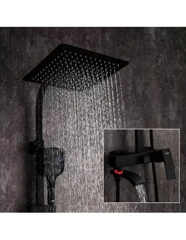 Душевая система с изливом Gappo G2407-6, черный