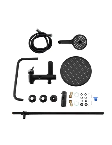 Душевая система с изливом Gappo G2403-6, черный хром