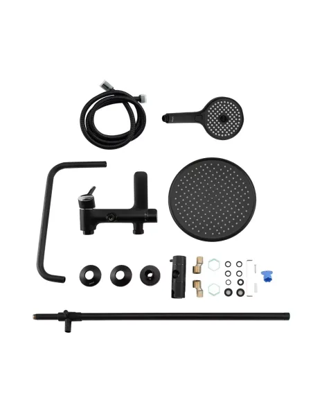 Душевая система с изливом Gappo G2403-6, черный хром