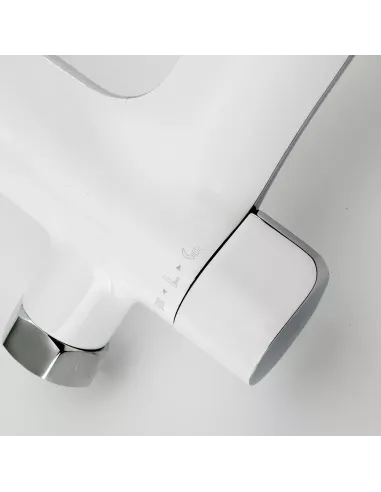 Душевая система с изливом Gappo G2403-8, белый хром