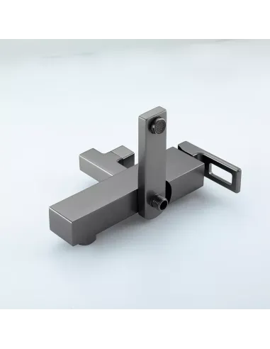 Душевая система с изливом Gappo G2417-9, оружейная сталь