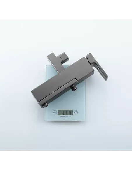 Душевая система с изливом Gappo G2417-9, оружейная сталь