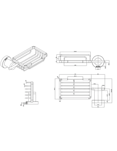 Мыльница Gappo G1802-1, металлическая, настенная