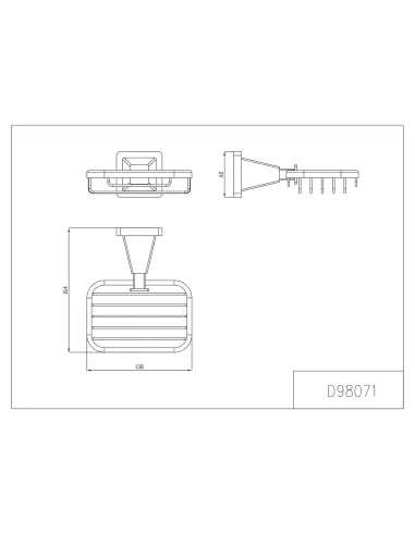 Мильниця Gappo G1902-1, металева, настінна
