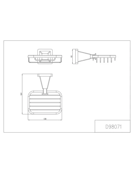 Мильниця Gappo G1902-1, металева, настінна