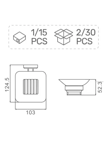 Мильниця G3802, металева, настінна