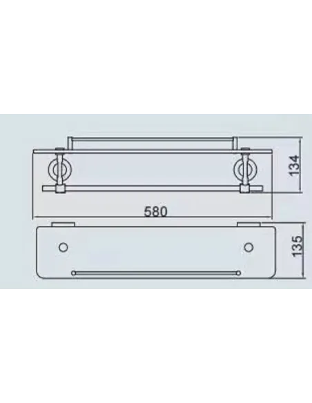 Полиця для ванної Gappo G1807-4, латунь, скло, з тримачем для рушників