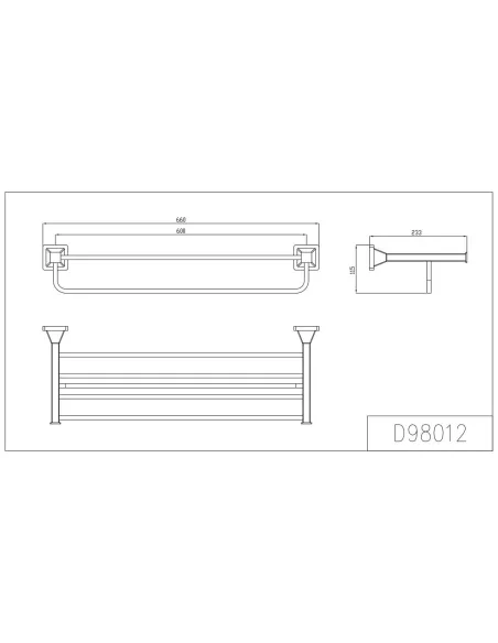 Полка для ванной Gappo G1924, латунь