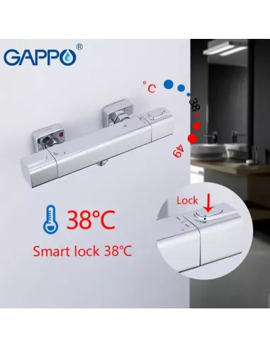 Смеситель для ванны с термостатом Gappo G2091, хром
