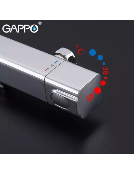 Смеситель для ванны с термостатом Gappo G2091, хром Смеситель для ванны с термостатом Gappo G2091, хром