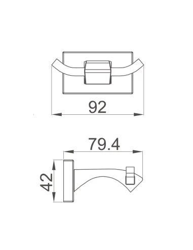 Крючок для полотенец Gappo G0705-29 двойной