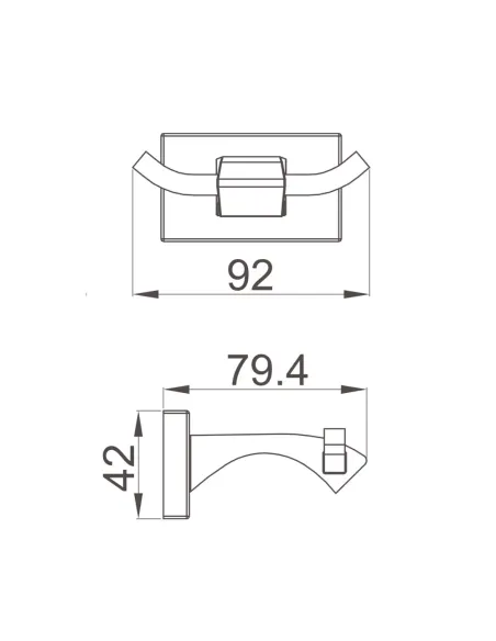 Крючок для полотенец Gappo G0705-29 двойной