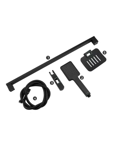 Душовий набір Gappo G8013, латунь, чорний