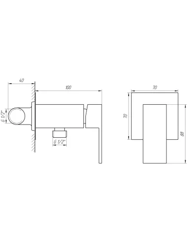 Змішувач для біде Globus Lux Milano GLM-0-106MIX-CR з гігієнічним душем