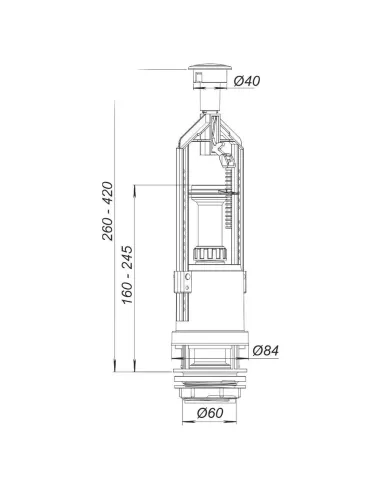 Запорная арматура на унитаз SoloPlast АБк-10 с клапаном нижней подачи