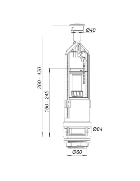 Запорная арматура на унитаз SoloPlast АБк-10 с клапаном нижней подачи