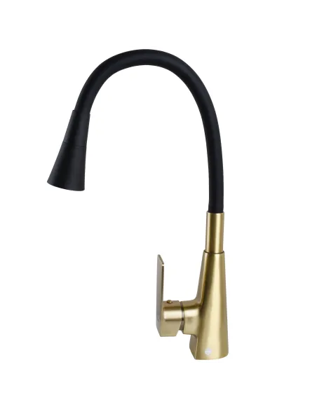 Смеситель для кухни с гибким изливом Domino Dionis DDD-203SM-BR-B01 черный гофроизлив