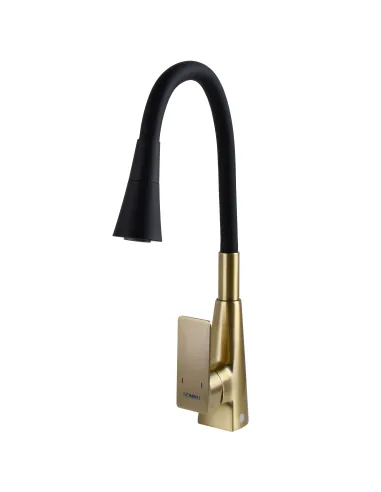 Смеситель для кухни с гибким изливом Domino Dionis DDD-203SM-BR-B01 черный гофроизлив