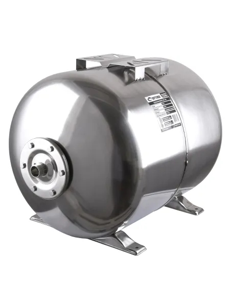 Гидроаккумулятор горизонтальный Optima 100 литров, нержавеющая сталь