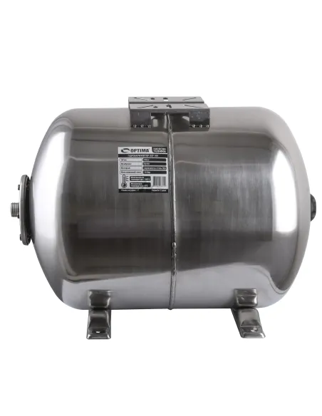 Гидроаккумулятор горизонтальный Optima 100 литров, нержавеющая сталь