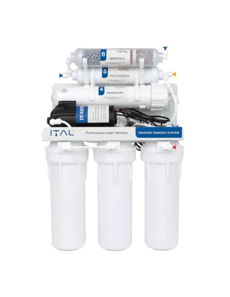 Фільтр зворотного осмосу ITAL RO6 75P, 6 ступенів очищення, з помпою