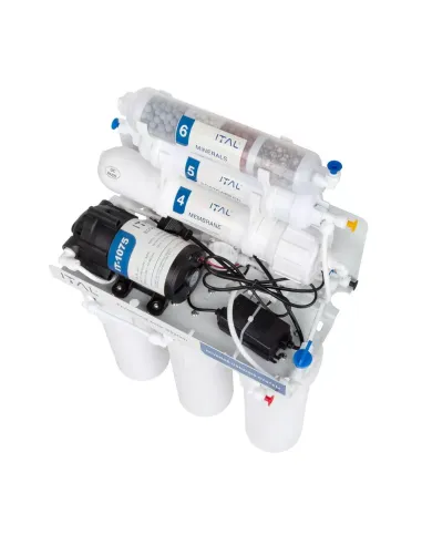 Фільтр зворотного осмосу ITAL RO6 75P, 6 ступенів очищення, з помпою