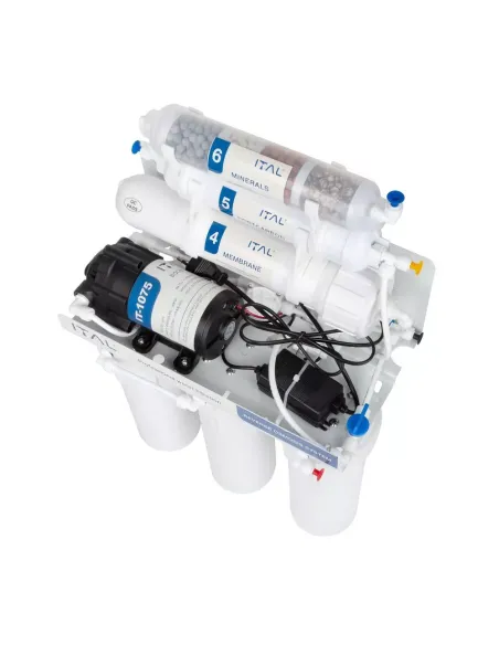 Фільтр зворотного осмосу ITAL RO6 75P, 6 ступенів очищення, з помпою