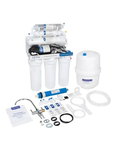 Фільтр зворотного осмосу ITAL RO6 75P, 6 ступенів очищення, з помпою