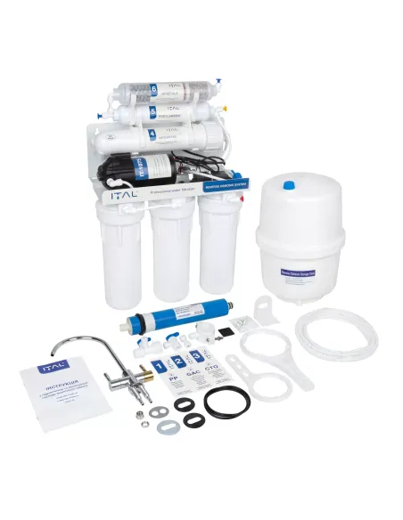 Фільтр зворотного осмосу ITAL RO6 75P, 6 ступенів очищення, з помпою