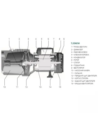 Відцентровий поверхневий насос Taifu TJSW/6M 0.37 кВт
