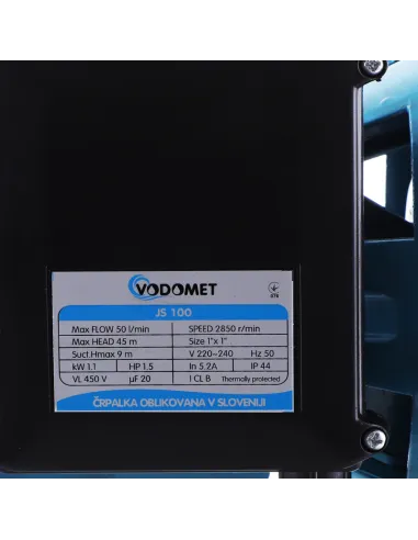 Відцентровий поверхневий насос Vodomet JS100, 1.1 кВт