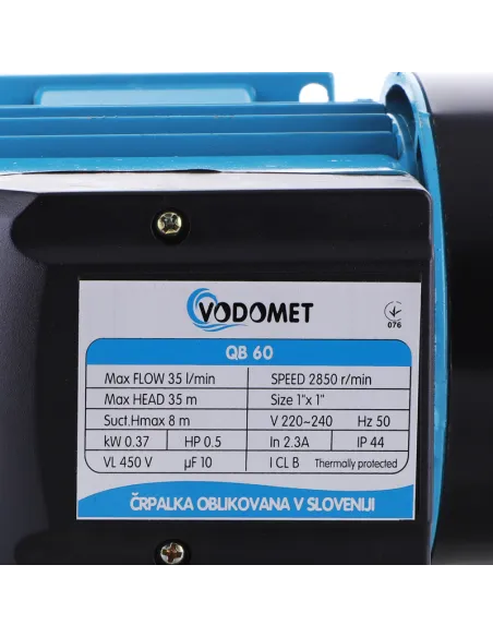 Вихревой поверхностный насос Vodomet QB60, 0.37 кВт