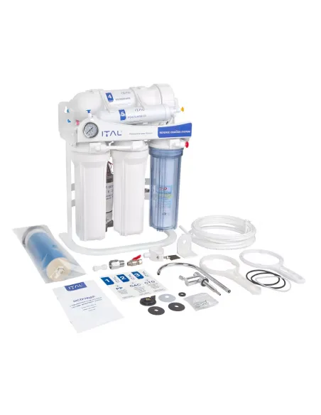 Фильтр обратного осмоса ITAL IT-RO5-300P, 5 степеней очистки, с помпой