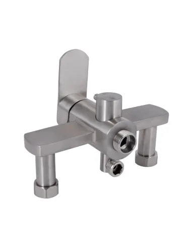 Змішувач для ванни Lidz Luna 005 Nickel з душовим набором