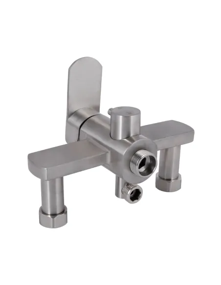 Змішувач для ванни Lidz Luna 005 Nickel з душовим набором