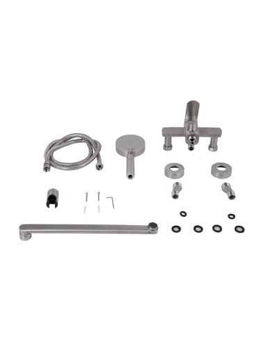 Змішувач для ванни Lidz Luna 005 Nickel з душовим набором