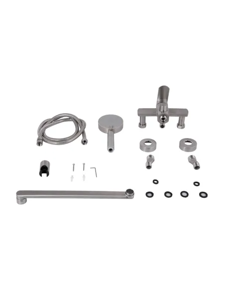 Змішувач для ванни Lidz Luna 005 Nickel з душовим набором