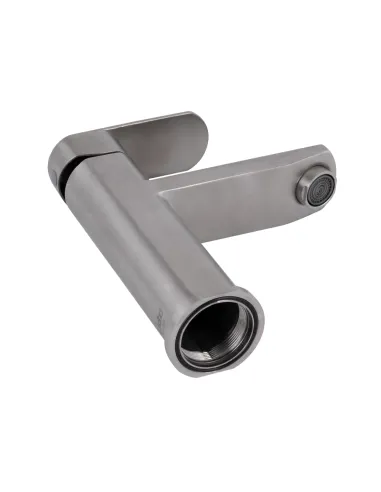 Змішувач для умивальника Lidz Luna 001F Nickel одноважільний