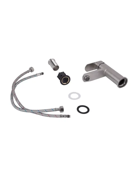 Смеситель для умывальника Lidz Luna 001F Nickel однорычажный Смеситель для умывальника Lidz Luna 001F Nickel однорычажный