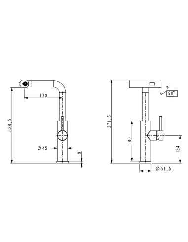 Смеситель для кухни с выдвижным изливом Lidz Aria 015FLT Nickel