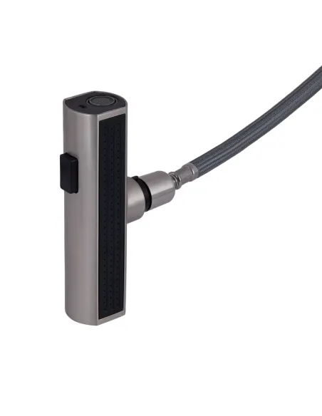 Смеситель для кухни с выдвижным изливом Lidz Aria 015FLT Nickel