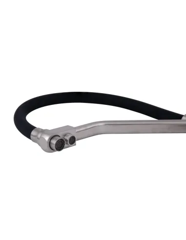 Змішувач для кухні з гнучким виливом Lidz Aria 020F3 Black/Nickel, з підключенням до фільтра