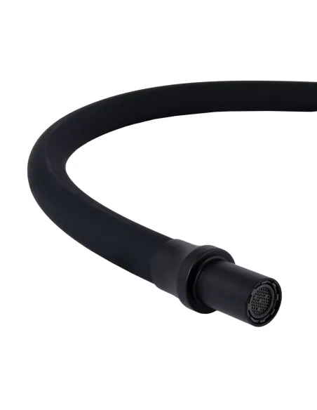 Змішувач для кухні з гнучким виливом Lidz Aria 020F3 Black Matt, з підключенням до фільтра