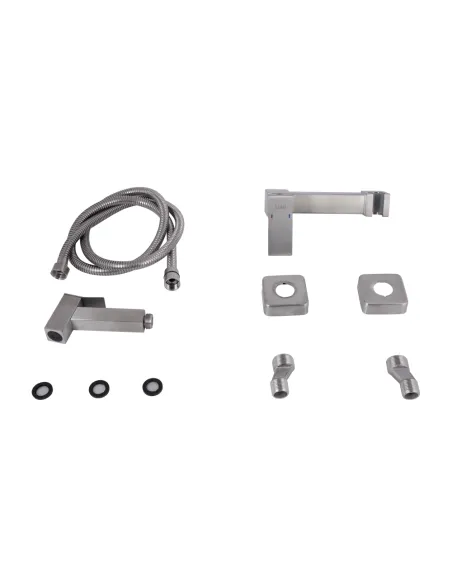 Набір для гігієнічного душу із змішувачем Lidz Kubis 110 Nickel