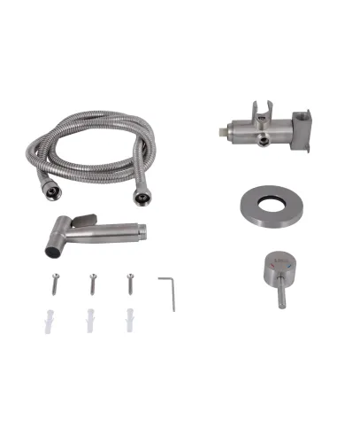 Набор для гигиенического душа со смесителем Lidz Aria 111 Nickel