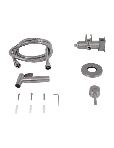 Набір для гігієнічного душу із змішувачем Lidz Aria 111 Nickel