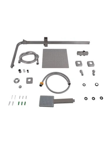 Душевая система без смесителя Lidz Kubis 1120 нержавеющая сталь