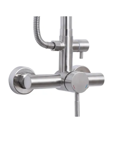 Душевая система со смесителем Lidz Aria 1020 нержавеющая сталь