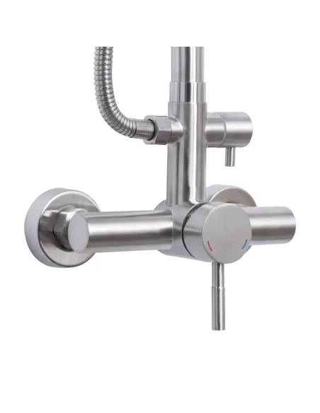 Душевая система со смесителем Lidz Aria 1020 нержавеющая сталь